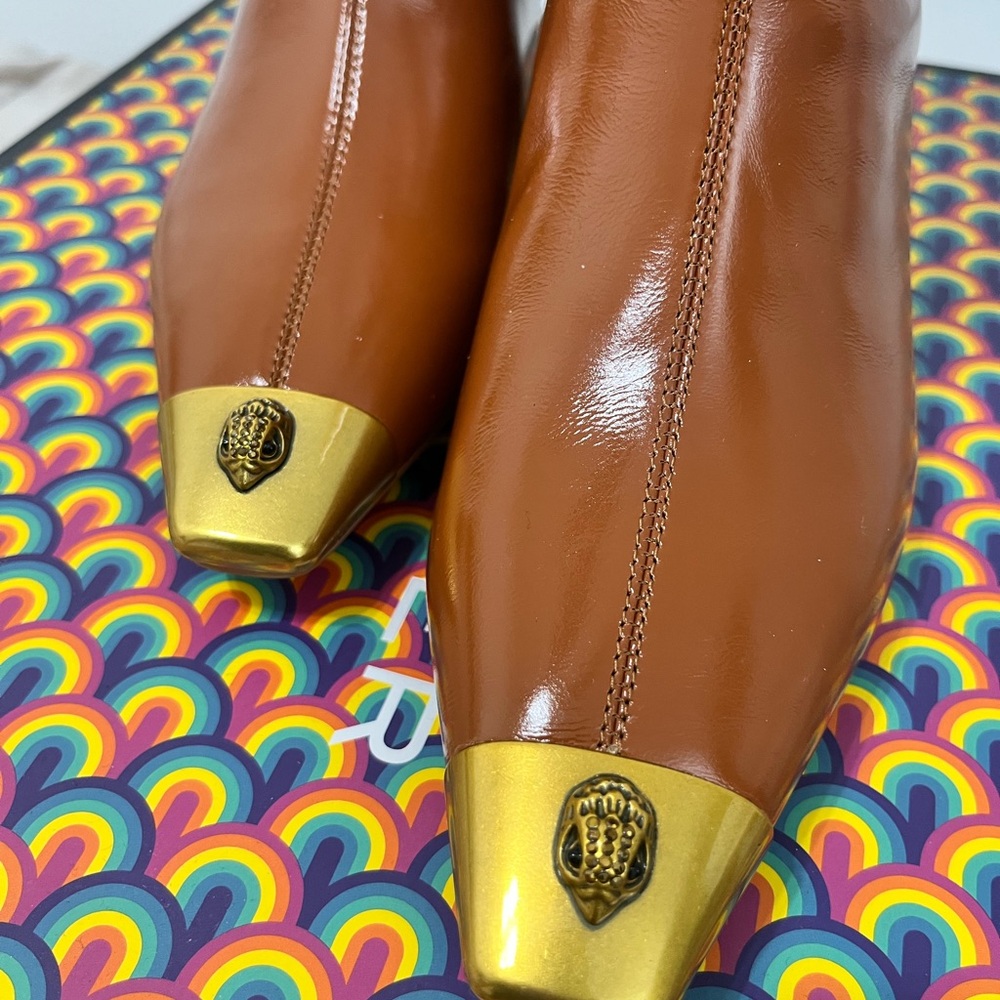 Kurt Geiger Mid Brown Patent/ Regent Ankle Boot - Picture 11 of 14